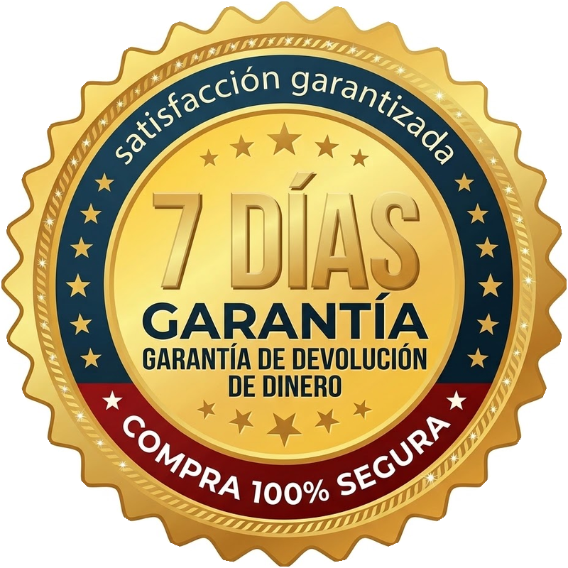 Sello de garantía: 7 días de garantía de devolución de dinero, compra 100% segura.